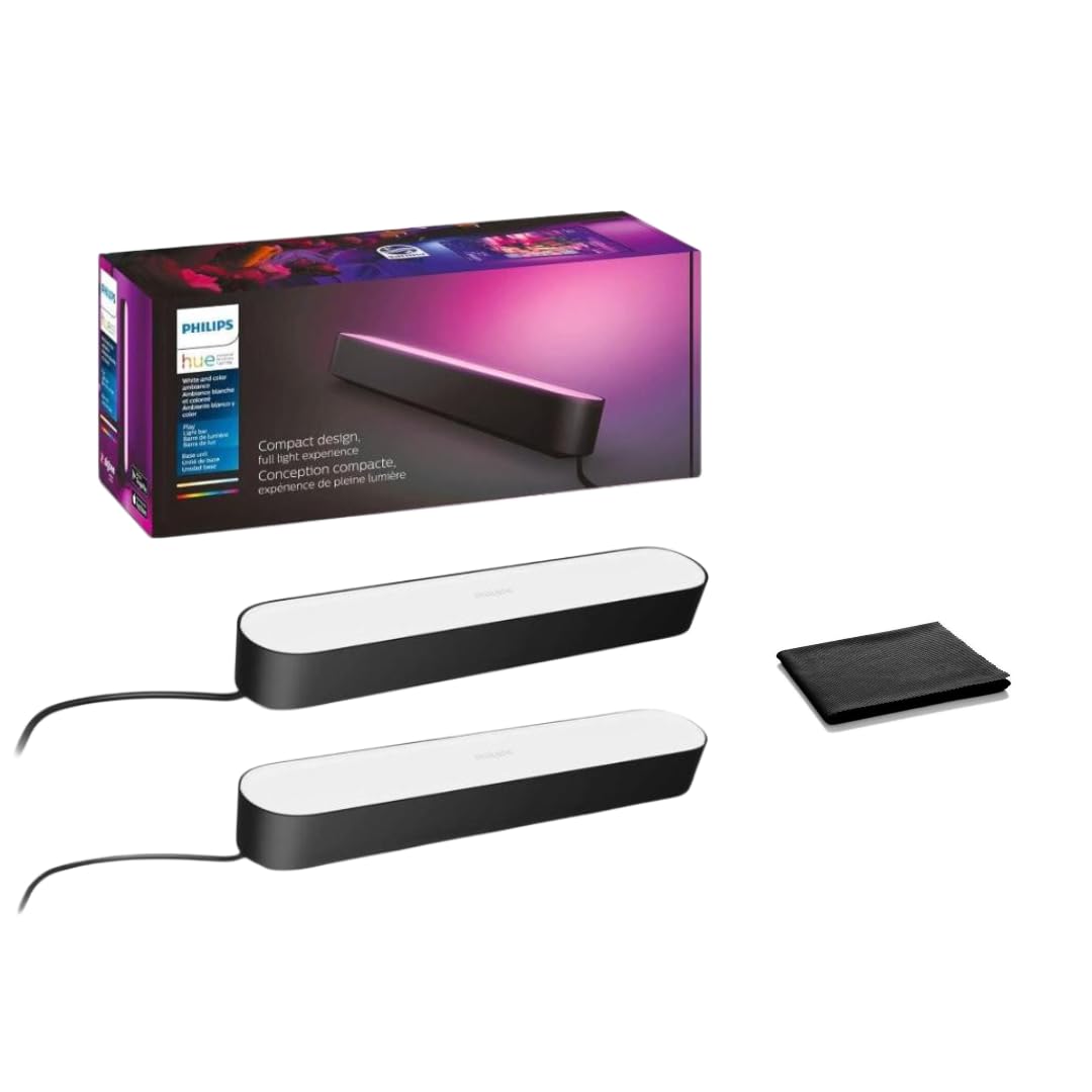 Philips Hue White & Color Ambiance Play Light Bar 2 Pack, Smart